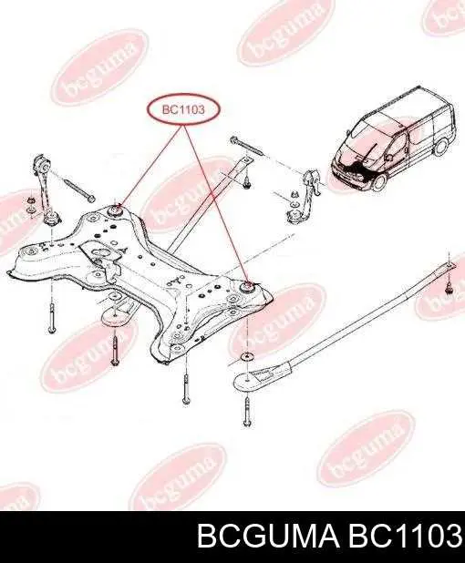 Buje silencioso del subchasis delantero Bcguma BC1103 precio, desde 21,12 EUR