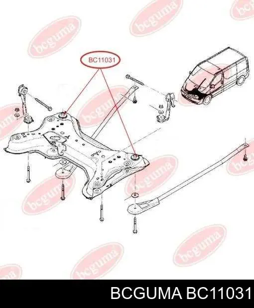 Buje silencioso del subchasis delantero Bcguma BC11031 precio, desde 21,12 EUR
