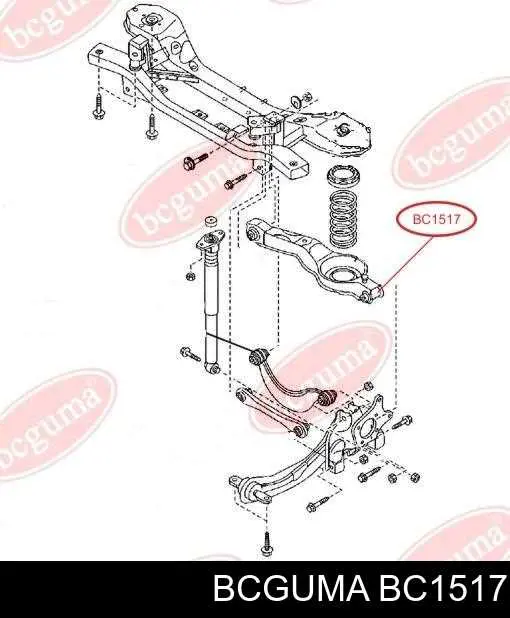 Buje del brazo inferior trasero Bcguma BC1517 precio, desde 6,94 EUR