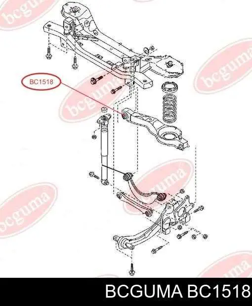 BC1518 Bcguma Buje del brazo inferior trasero