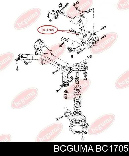 Comprar BC1705 Bcguma Buje del brazo transversal trasero