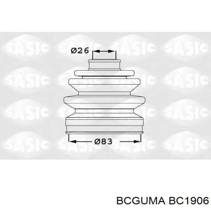 BC1906 Bcguma suspensión, brazo oscilante trasero inferior