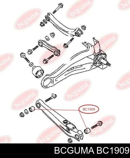 BC1909 Bcguma Buje exterior del brazo transversal trasero