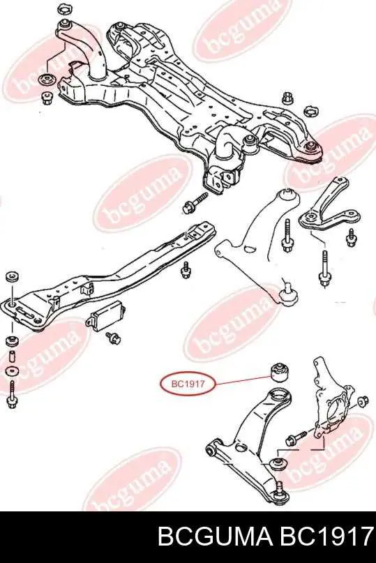 BC1917 Bcguma silentblock de suspensión delantero inferior