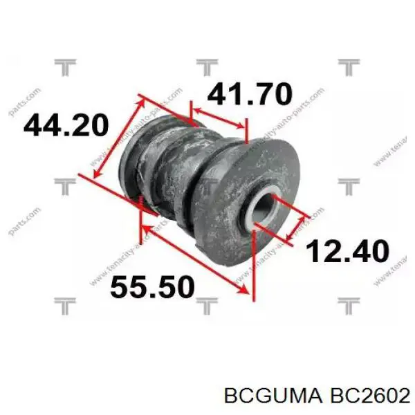 Buje trasero del brazo longitudinal trasero BC2602 Bcguma