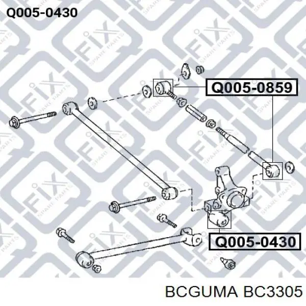 Comprar BC3305 Bcguma Buje de mangueta trasera