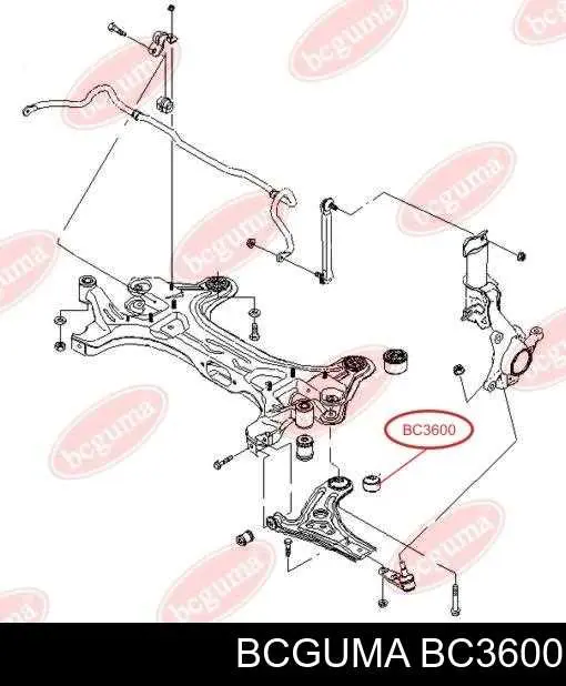 Silentblock de brazo de suspensión Bcguma BC3600 precio, desde 4,41 EUR