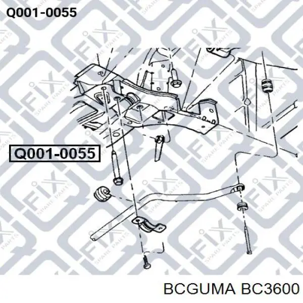 BC3600 Bcguma silentblock de suspensión delantero inferior