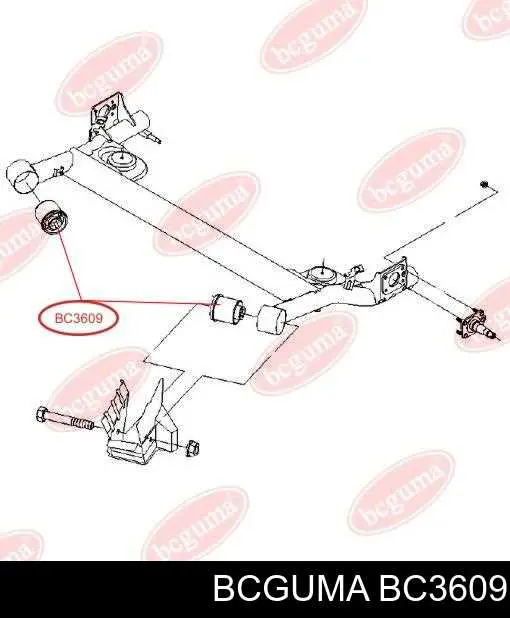Silentblock trasero BC3609 Bcguma