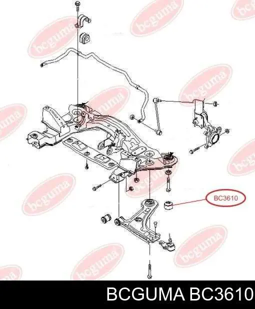 BC3610 Bcguma Silentblock de brazo de suspensión delantero inferior
