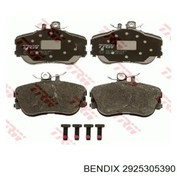 2925305390 Jurid/Bendix pastillas de freno delanteras