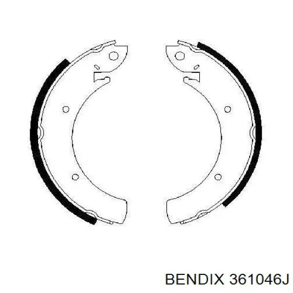 361046J Jurid/Bendix zapatas de frenos de tambor traseras