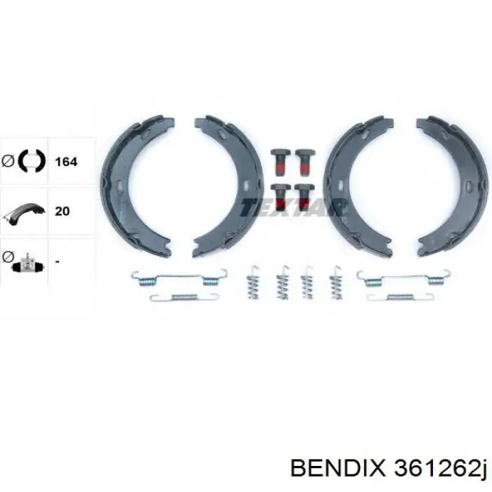 Juego de zapatas de frenos, freno de estacionamiento Mercedes E C124