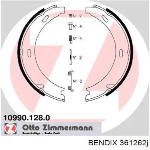 Juego de zapatas de frenos, freno de estacionamiento Mercedes E C124
