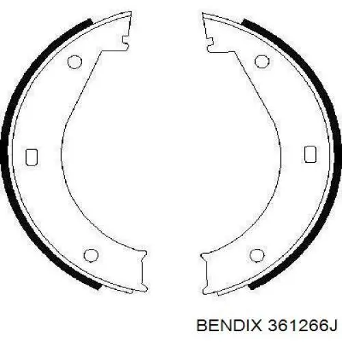 Juego de zapatas de frenos, freno de estacionamiento BMW 5 E28