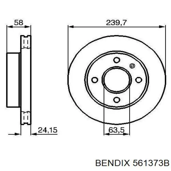 Freno de disco delantero Ford Escort 4 GAF, AWF, ABFT