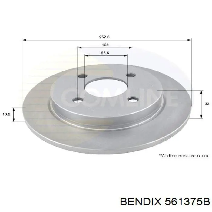 Disco de freno trasero Ford Sierra 1 GBC