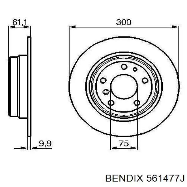 Disco de freno trasero BMW 5 E34