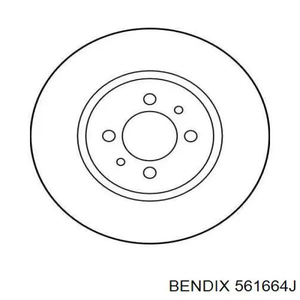 561664J Jurid/Bendix freno de disco delantero