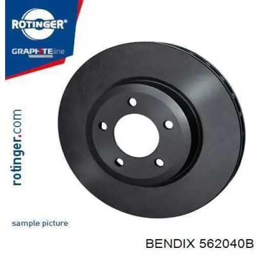 Disco de freno delantero Jurid/Bendix 562040B