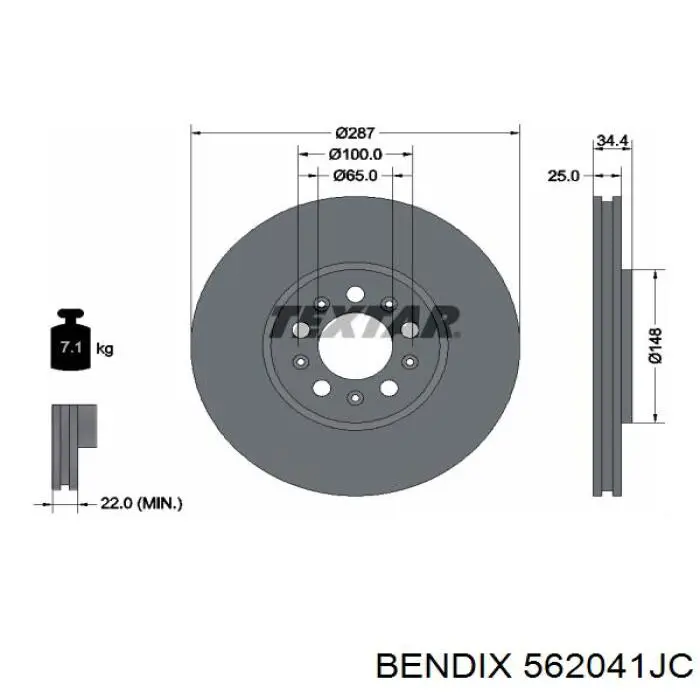 Freno de disco delantero Mercedes E C124