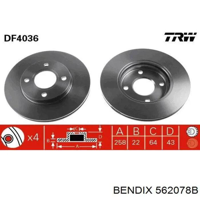 562078B Jurid/Bendix Discos