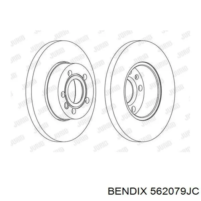 562079JC Jurid/Bendix freno de disco delantero
