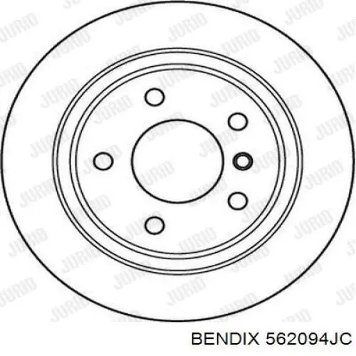 562094JC Jurid/Bendix disco de freno trasero