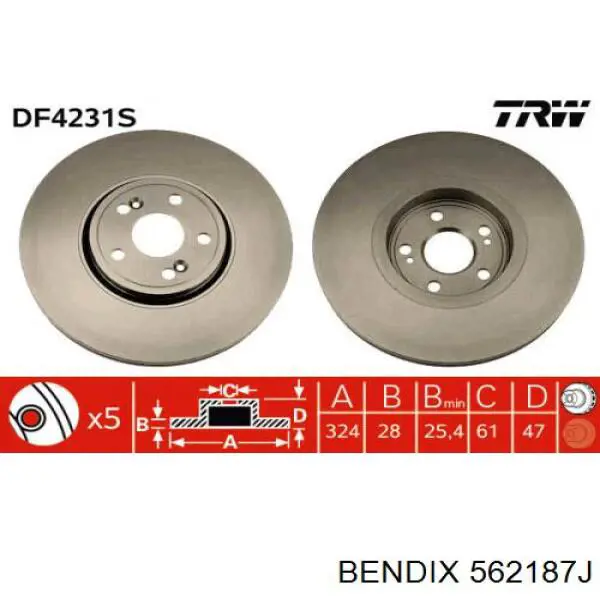 Freno de disco delantero Renault Espace 4 JK0