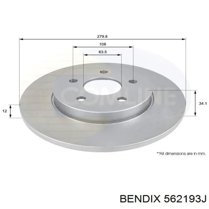Disco de freno trasero Jaguar X-type CF1