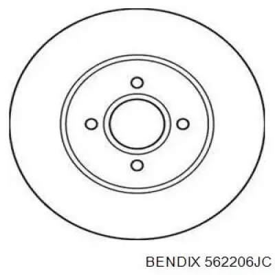 562206JC Jurid/Bendix freno de disco delantero