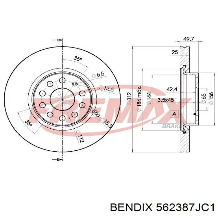 Frenos delanteros Jurid/Bendix 562387JC1 precio, desde 40,66 EUR