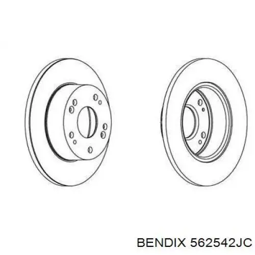 Comprar 562542JC Jurid/Bendix Disco de freno trasero