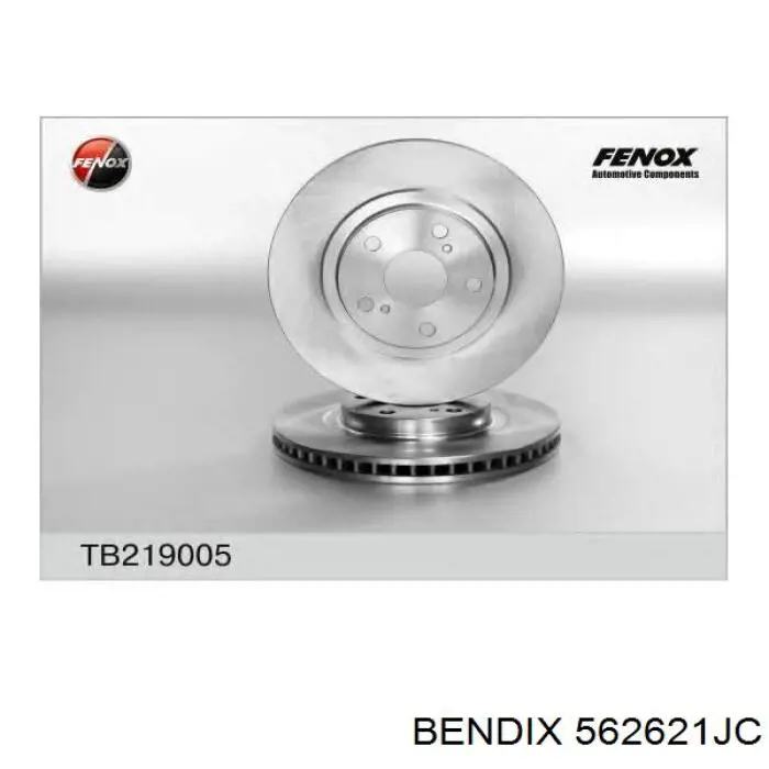 Disco de freno delantero Jurid/Bendix 562621JC