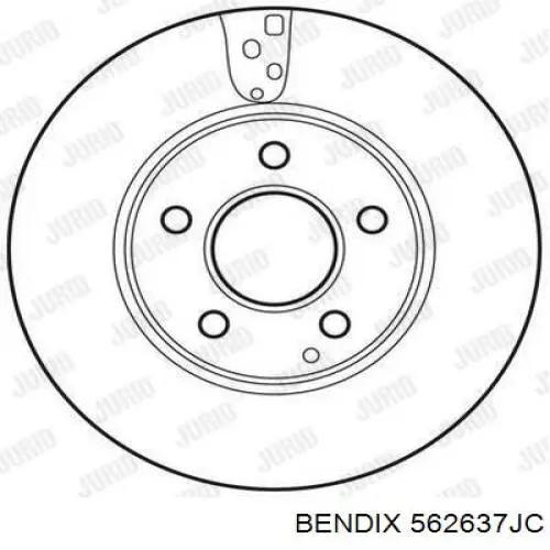 562637JC Jurid/Bendix freno de disco delantero