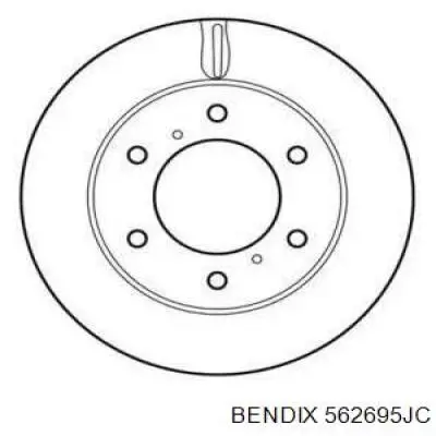 562695JC Jurid/Bendix freno de disco delantero