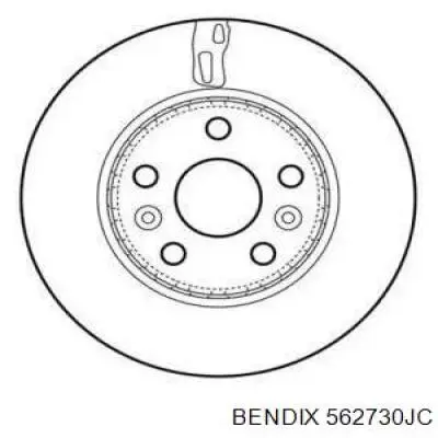 562730JC Jurid/Bendix freno de disco delantero