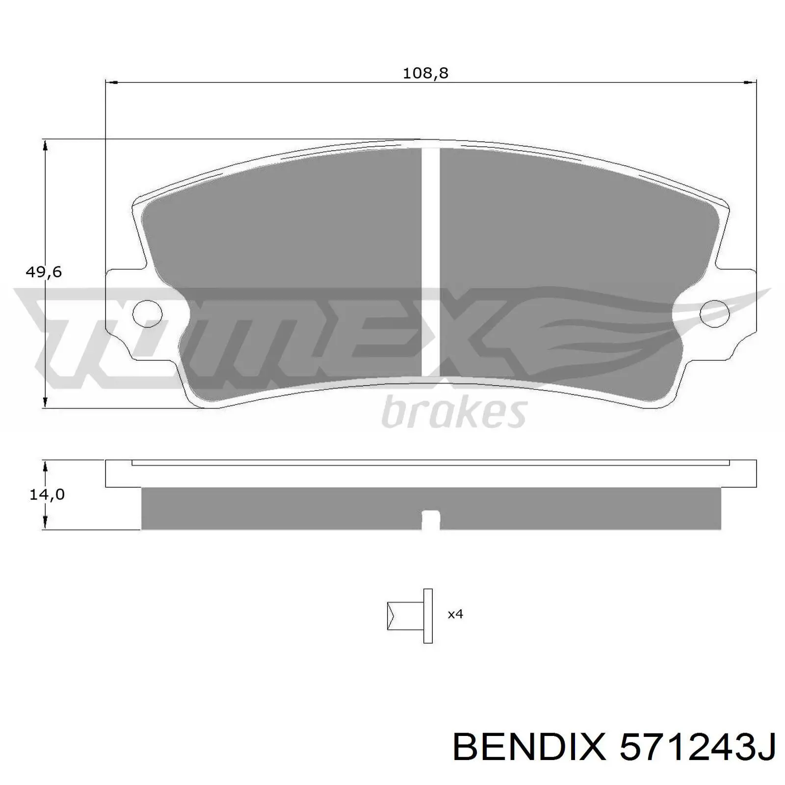 Pastillas de freno traseras 7701454308 Renault (RVI)