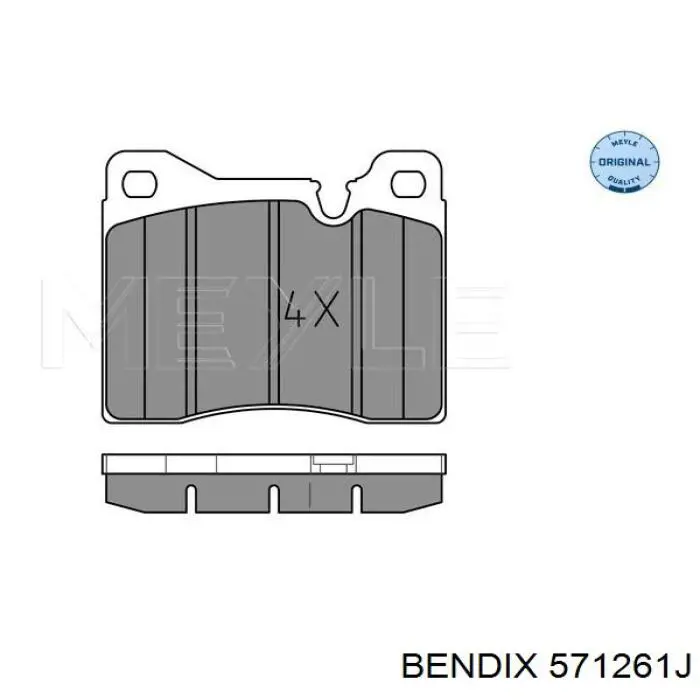 571261J Jurid/Bendix pastillas de freno delanteras