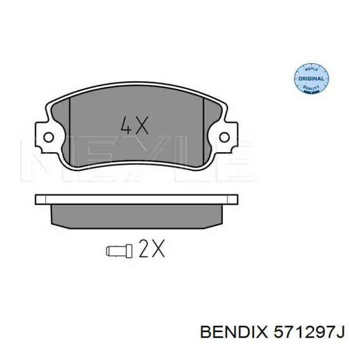 571297J Jurid/Bendix pastillas de freno delanteras