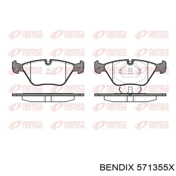 571355X Jurid/Bendix pastillas de freno delanteras