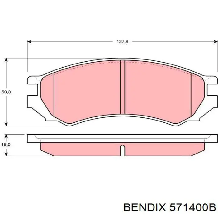 571400B Jurid/Bendix pastillas de freno delanteras