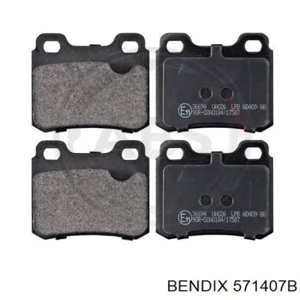 571407B Jurid/Bendix pastillas de freno traseras