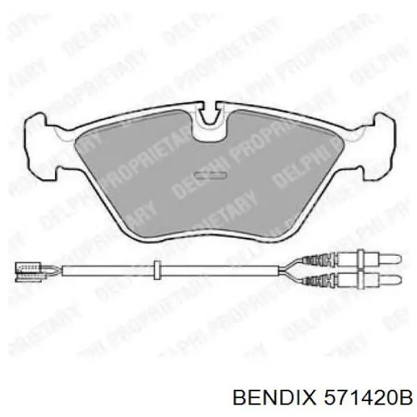 571420B Jurid/Bendix pastillas de freno delanteras