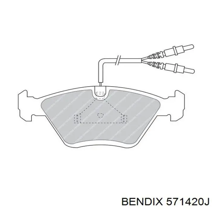 571420J Jurid/Bendix pastillas de freno delanteras