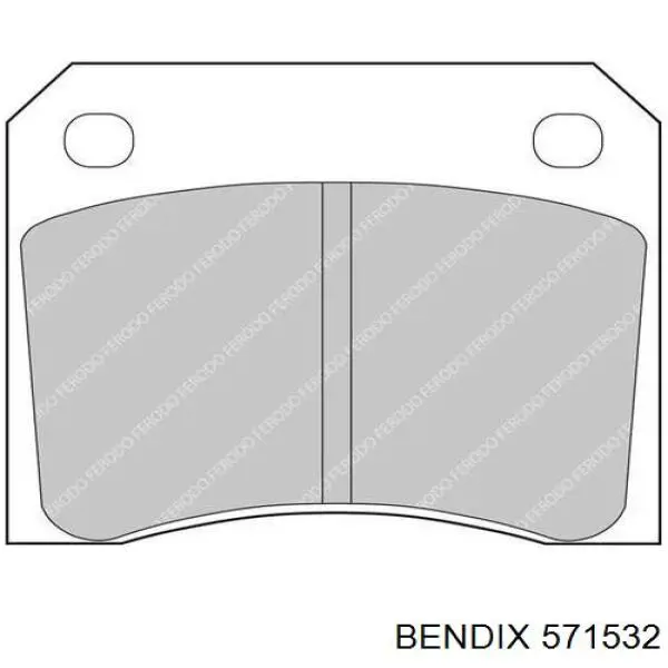 571532 Jurid/Bendix pastillas de freno traseras