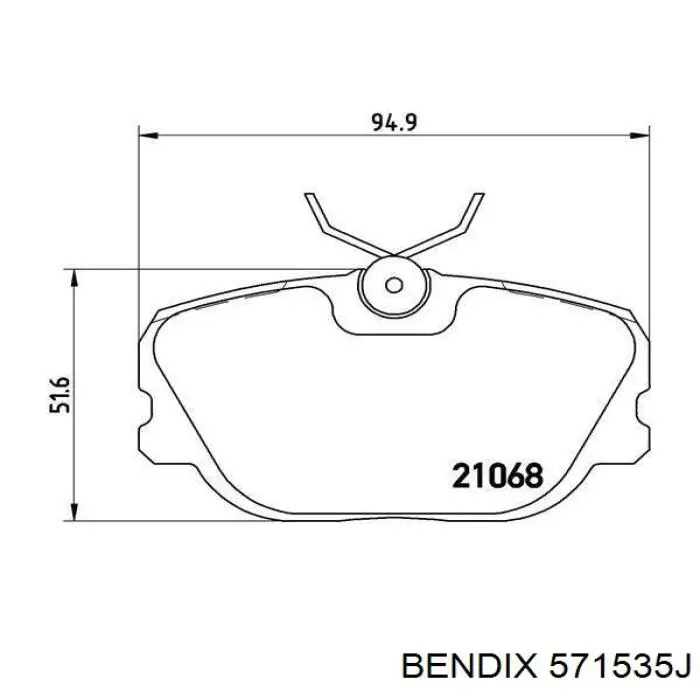 571535J Jurid/Bendix pastillas de freno delanteras