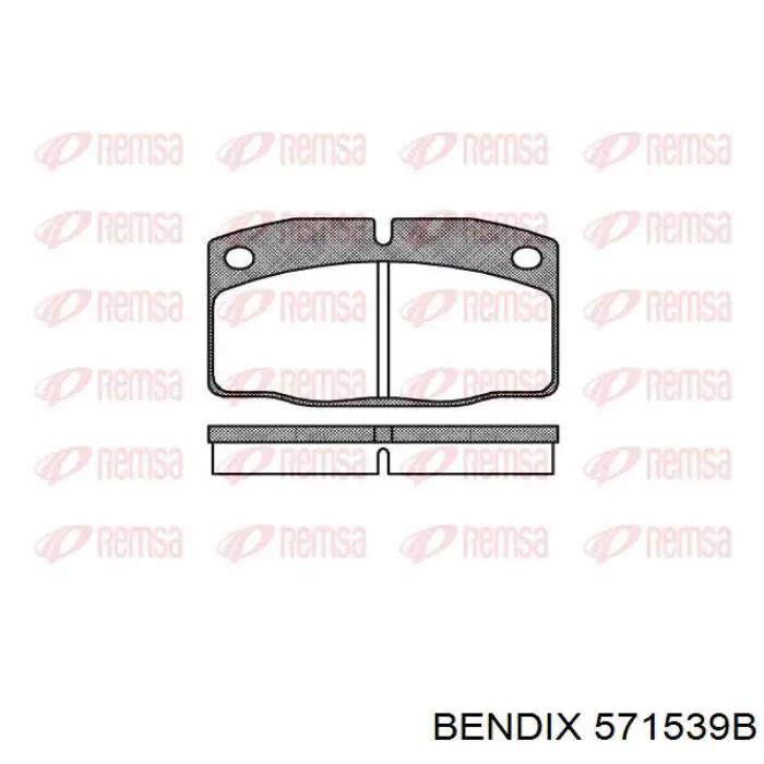 571539B Jurid/Bendix pastillas de freno delanteras