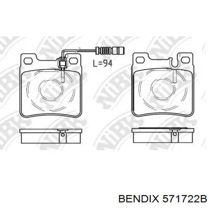 Pastillas traseras de freno Jurid/Bendix 571722B precio, desde 18,74 EUR