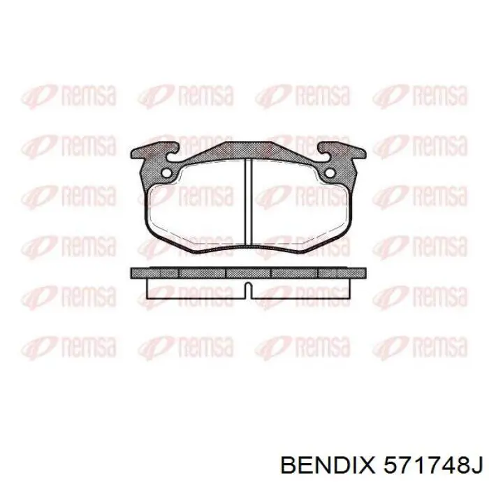 571748J Jurid/Bendix pastillas de freno traseras